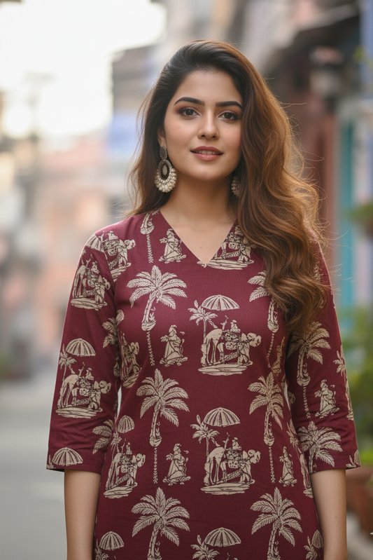 Kalamkari Kurti (IB0235)