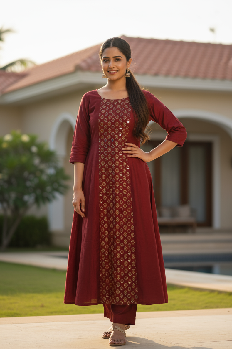 Co-ord Set (Kurti & Pant) (IB117)