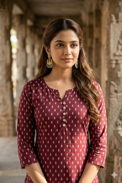 Wine Maroon Daily wear (IB0405)