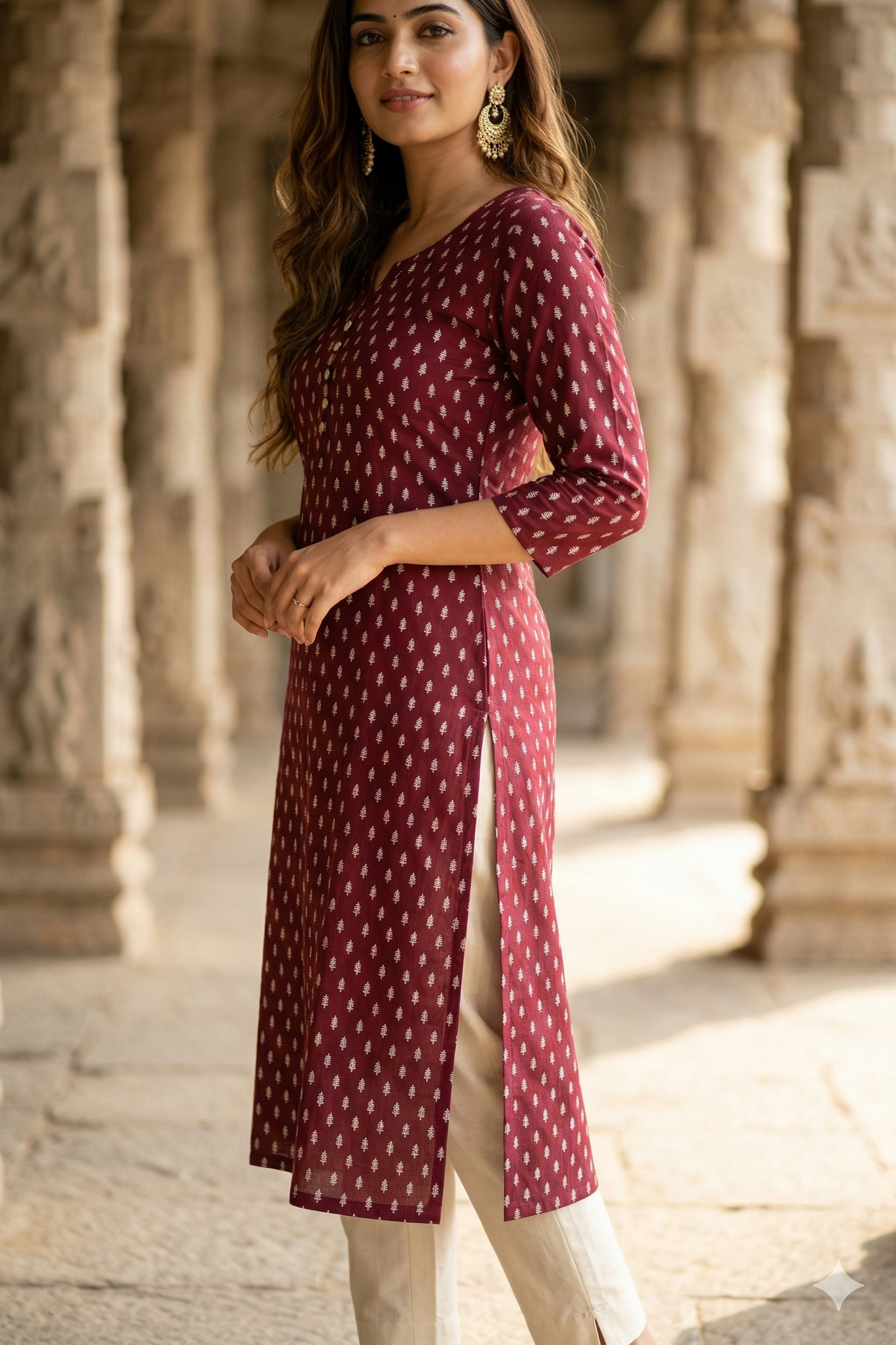 Wine Maroon Daily wear (IB0405)