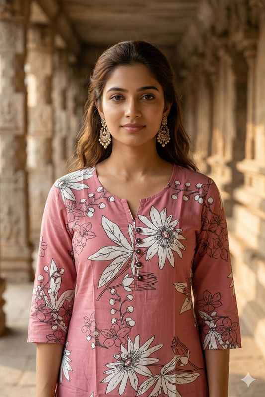 Dusty Rose Floral Daily wear (IB0366)