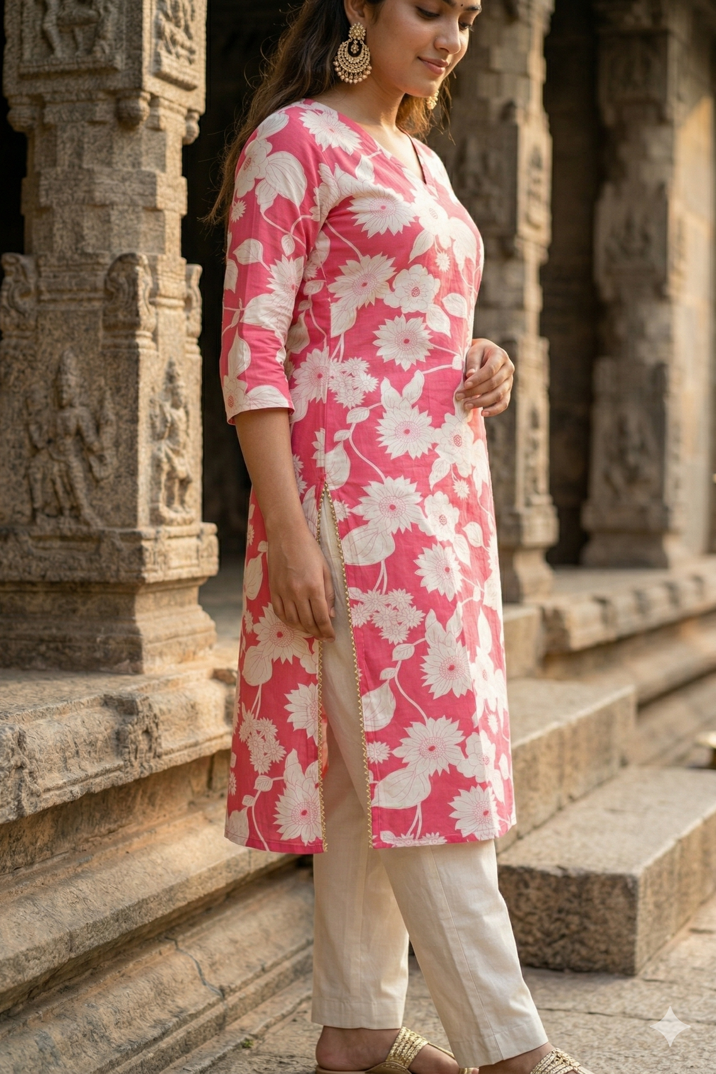 Bubblegum Pink Floral Daily Wear (IB0371)