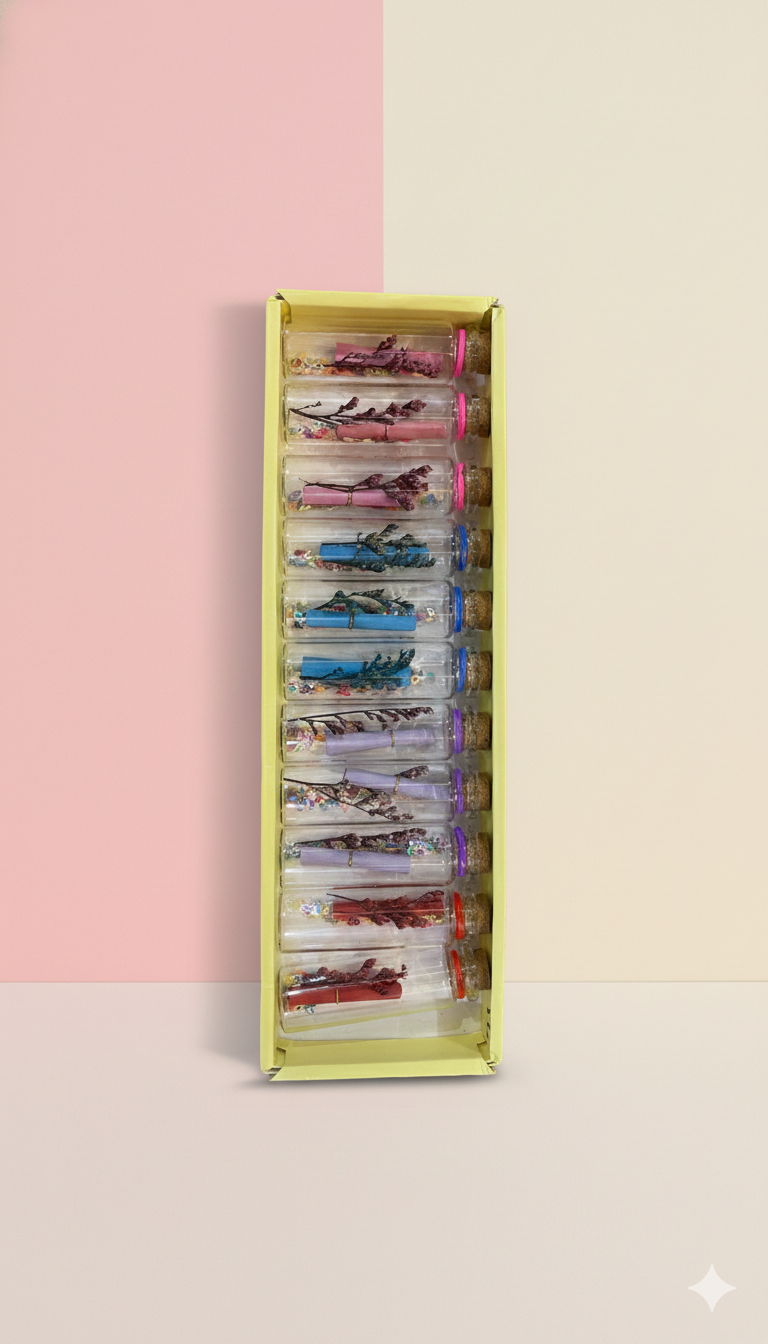 Mini Love Message Bottle Gift Set-pack of 12
