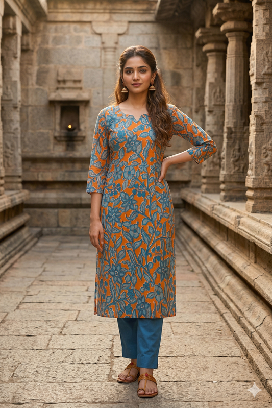Orange Kalamkari (IB0340)