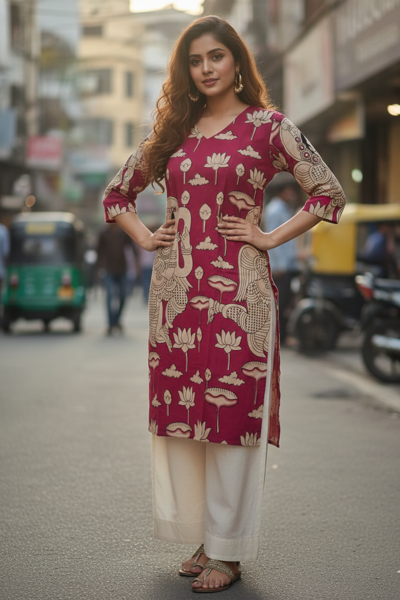 Kalamkari Kurti (IB0205)