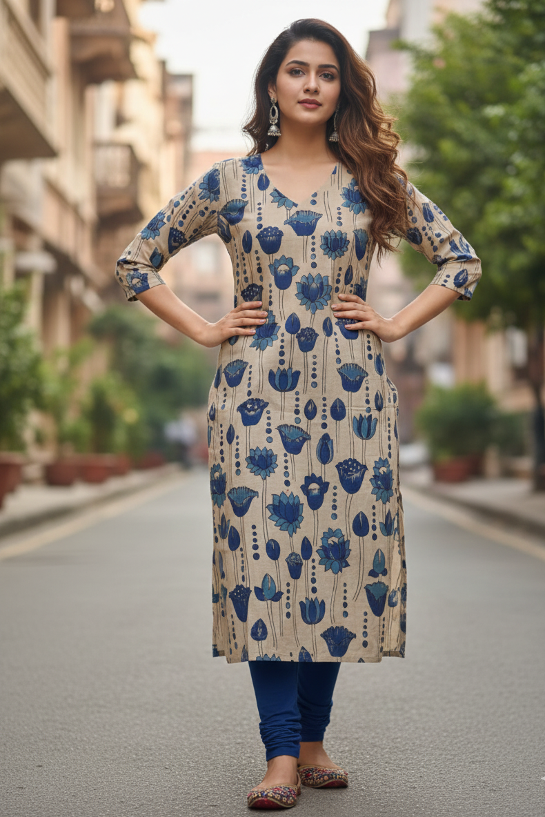 Kalamkari Kurti IB0218)