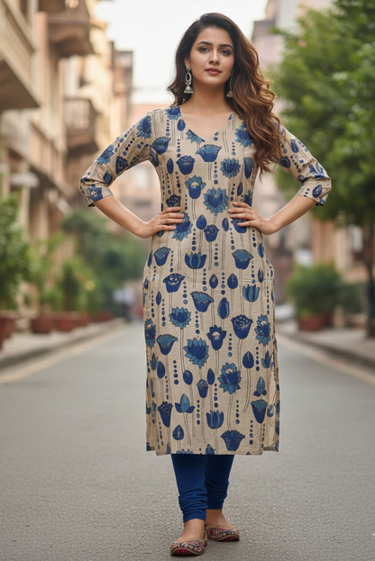 Kalamkari Kurti IB0218)