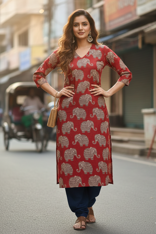 Kalamkari Kurti (IB0219)