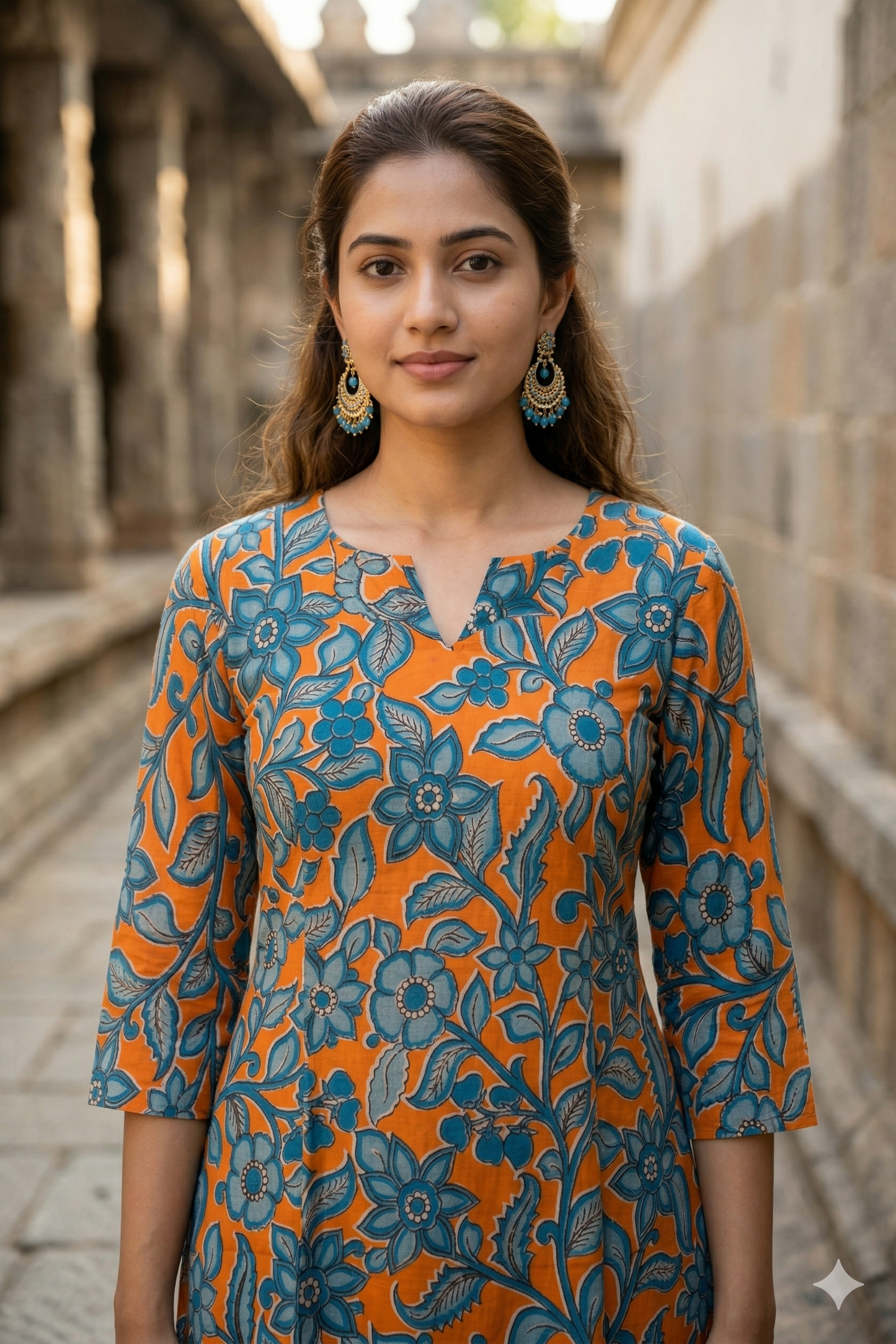 Orange Kalamkari (IB0340)