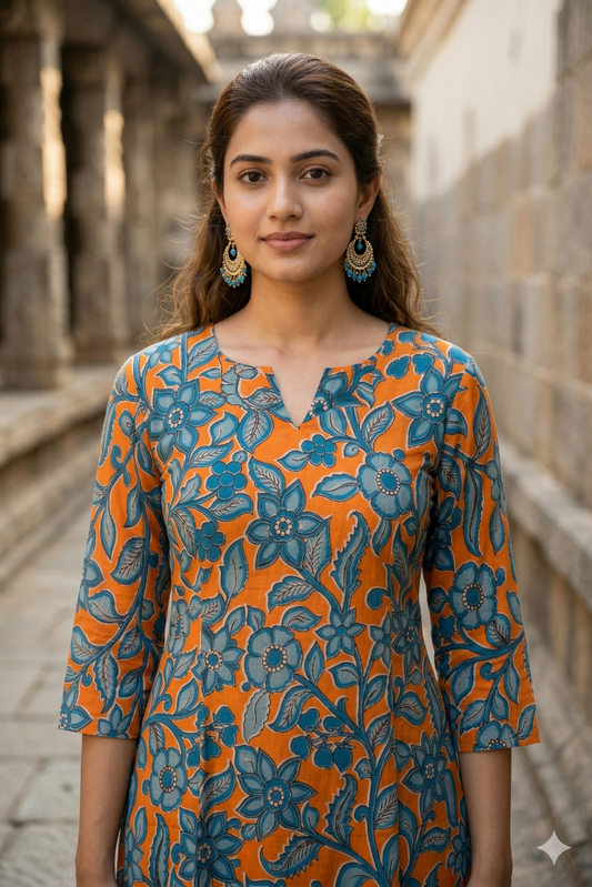 Orange Kalamkari (IB0340)
