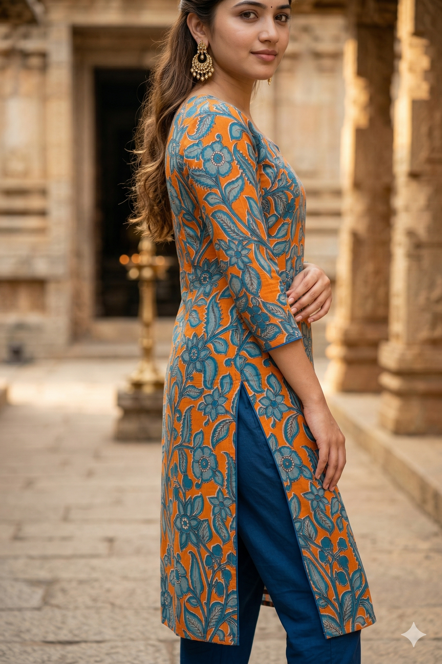 Orange Kalamkari (IB0340)