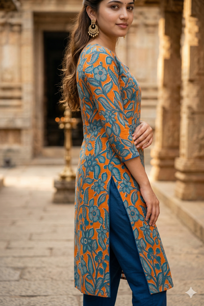 Orange Kalamkari (IB0340)