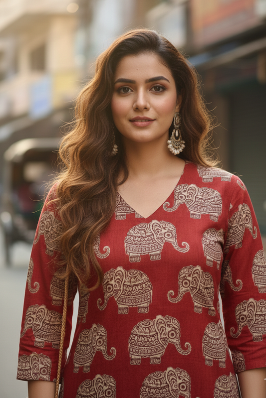 Kalamkari Kurti (IB0219)