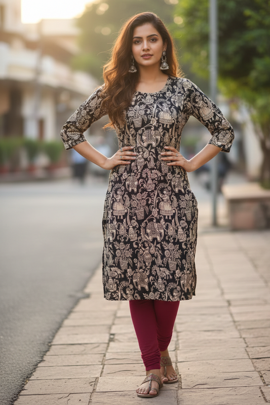 Kalamkari Kurti (IB0196)