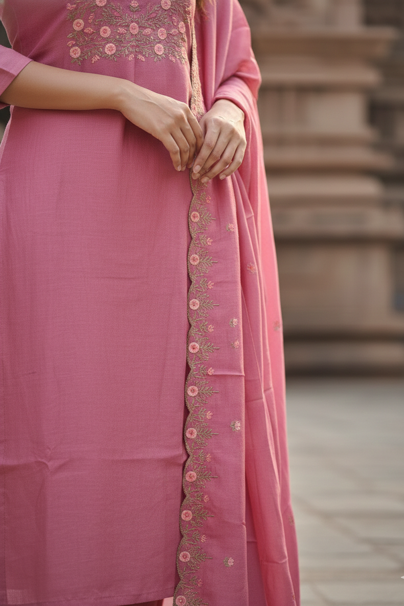 Salwar Pink Floral Set (IB0285)