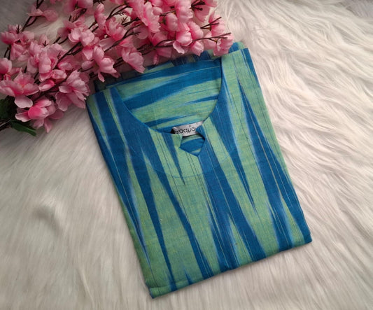 Green with Blue top