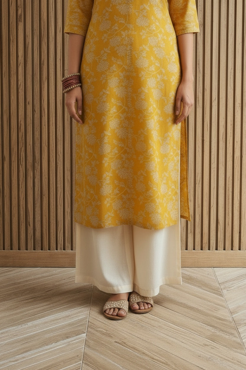 Close-up of the model's lower body wearing Daily Wear Kurti (IB002)